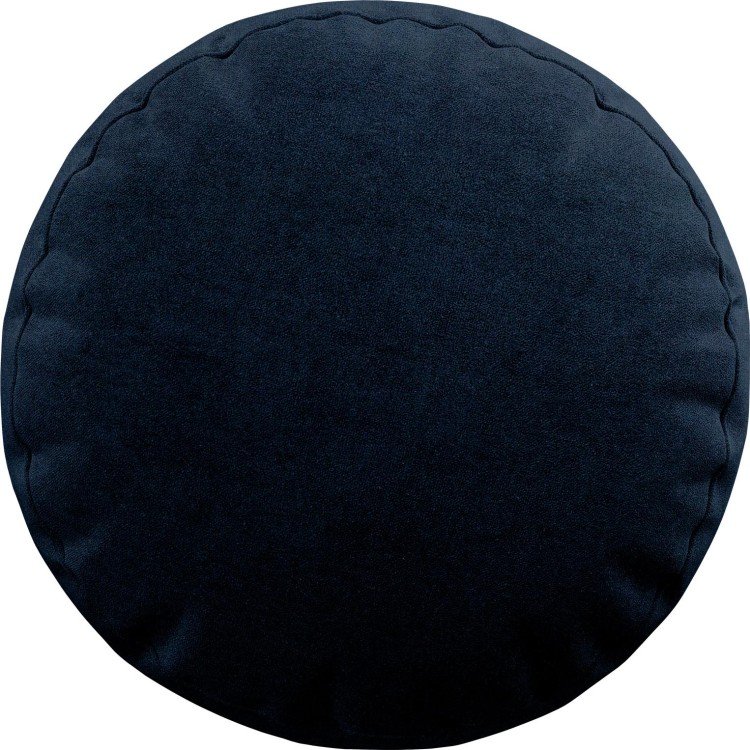 Подушка круглая Cortin вельвет тёмно-синий